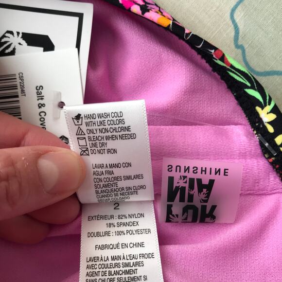 Salt Cove Swimsuit Juniors Plus Size 2 Tankini Fly Away Floral Flowy Strappy $45 - Picture 11 of 12